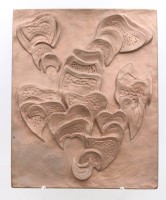 Auktion 372 / Los 9046 <br>Relief-Wandplatte, signiert "Rosi", ca. 38 x 30cm