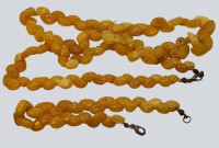 Auktion 372<br>gelbe Bernstein Halskette und Armband, Doppelst&uuml;ckchen, L-ca. 62 cm, 29,50 gr