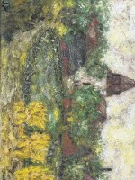 Auktion 372 / Los 4052 <br>SK "Dorfkirche" &Ouml;l/Leinen,  24x30 cm