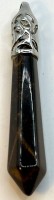 Auktion 372<br>Tigeraugen Anh&auml;nger mit versilberter Montur, H-6,5 cm, 10,5 gr