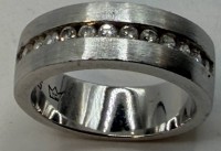 Auktion 372<br>Silberring-925- mit klaren Steinen, RG 56, 8 gr