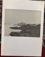 Auktion 372 / Los 5051 <br>Hans Sperschneider (1928-1995) "K&uuml;stenlandschaft" Lithografie, Blatt unten kurzer Einriss, 65x49 cm