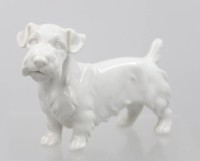 Auktion 373<br>Terrier,  Augarten Wien, Wei&szlig;porzellan, Entw. M&ouml;ller, ca. H-9cm L-13,5cm