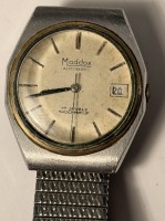 Auktion 373<br>mechan. HAU "Maddox" automatic, 17 Jewels, Zugband, Werk l&auml;uft an, Tragespuren