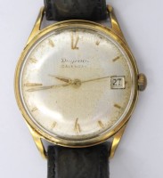 Auktion 373 / Los 2037 <br>Vintage-Armbanduhr, Dugena Calendar, Handaufzug, Werk l&auml;uft, D-3cm, getragene Erhaltung