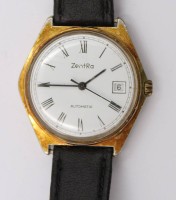 Auktion 373<br>Vintage-Armbanduhr, ZentRa, Automatic, Werk l&auml;uft, D-3,5cm, getragene Erhaltung