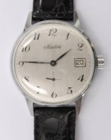 Auktion 373 / Los 2041 <br>Vintage-Armbanduhr, Newton, Handaufzug, Werk l&auml;uft, D-3,2cm, getragene Erhaltung
