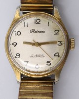 Auktion 373<br>Vintage-Armbanduhr, Reinema, Handaufzug, Werk l&auml;uft, D-3,1cm, getragene Erhaltung