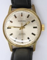 Auktion 373<br>Vintage-Armbanduhr, Pr&auml;tina, Handaufzug, Werk l&auml;uft, D-3,1cm, gute getragene Erhaltung