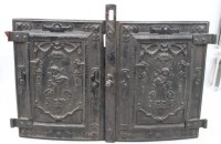 Auktion 373 / Los 15017 <br>Ofent&uuml;ren leicht geschwungen mit Putten Darstellung um 1900