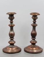 Auktion 373 / Los 15019 <br>2 Kerzenst&auml;nder Stockton &amp; Houston ehemals versilbert  !