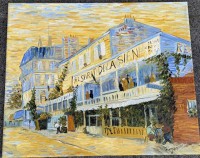 Auktion 373<br>Roger " Strassenansicht in Sienna" &Ouml;l/Leinen, 50x60 cm