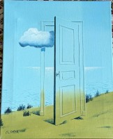 Auktion 373 / Los 4026 <br>Clymer "T&uuml;r zur Freiheit" &Ouml;l/Leinen,  51x40 cm