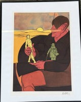 Auktion 373 / Los 5008 <br>Valerio Adami (geb. 1935) "Statue" Farblithografie, Nr. 9577/10000