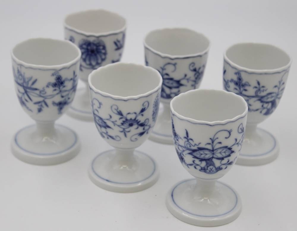 3 Sets vorrätig ! Meissen exklusives seltenes Set 2 x Eierbecher Zwiebelmuster 