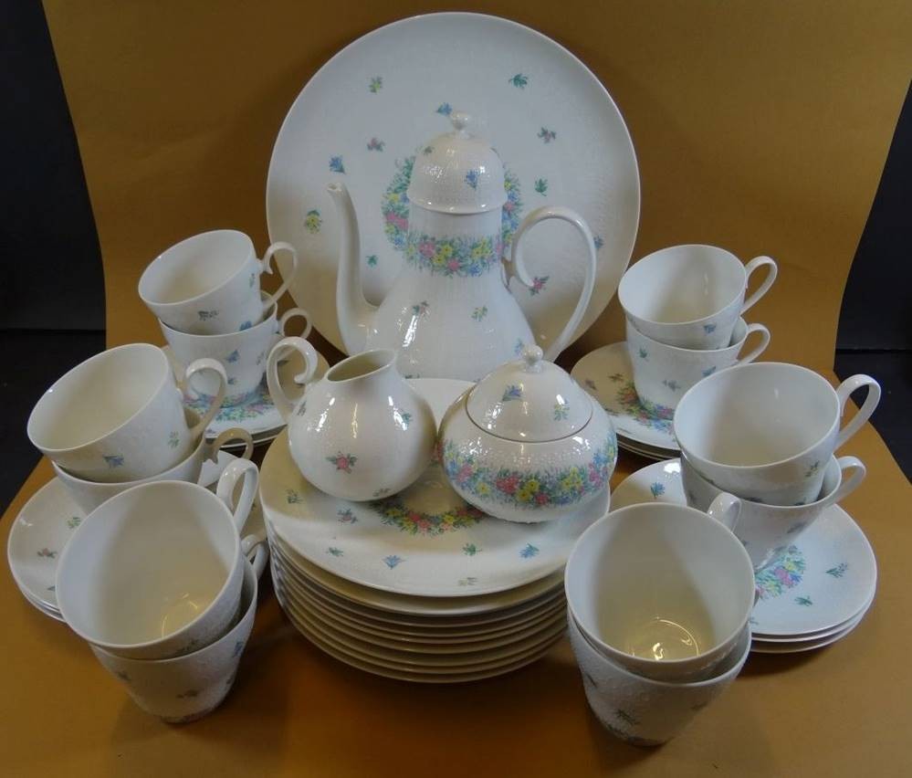 40 tg. Kaffeeservice &amp;quot;Rosenthal&amp;quot; Romanze in Bunt, kpl. für 12 Personen ...