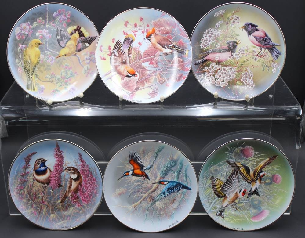 Auktion , 6x Sammelteller, Juwelen der Vogelwelt, Rosenthal Classic, D-19,3cm