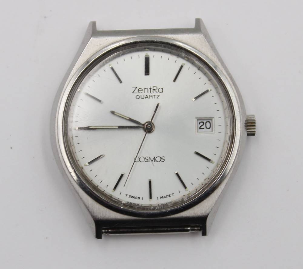 Stainless Zentra Manta Uhr Ton D'or Zentra Quartz (Beautiful