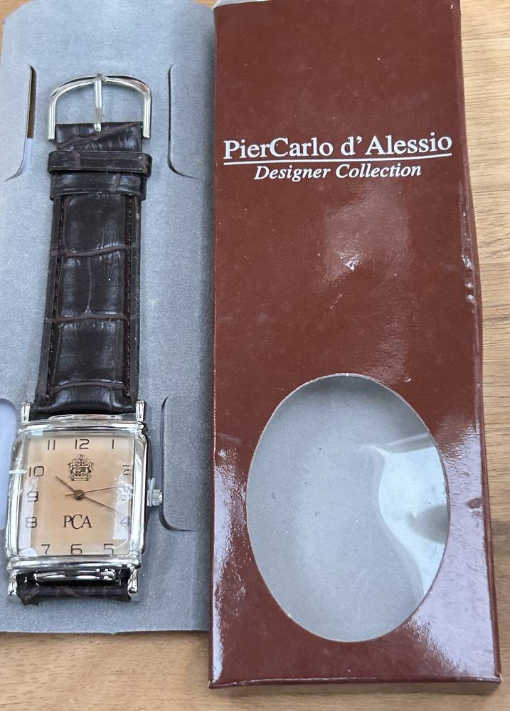 D Alessio Pca Uhr PCA Vintage Men Lederarmband/ New Battery Im