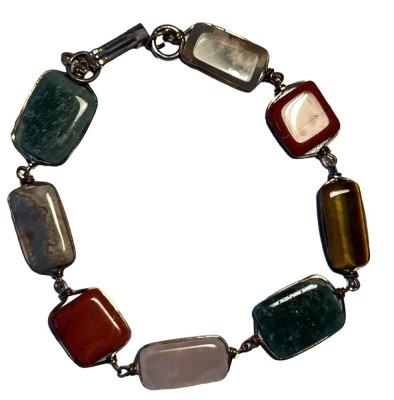 Auktion 373<br>Armband aus verschiedenen Halbedelsteinen, L-20 cm [1]