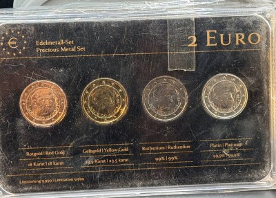 Auktion 373<br>2 Euro Prestige  Münzsatz, 4x 2 Euro 