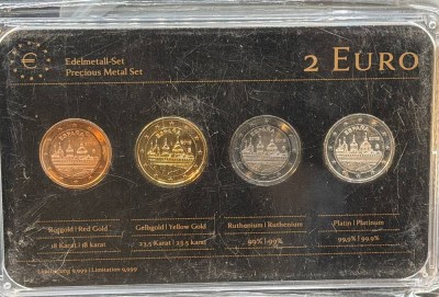 Auktion 373<br>2 Euro Prestige  Münzsatz, 4x 2 Euro 