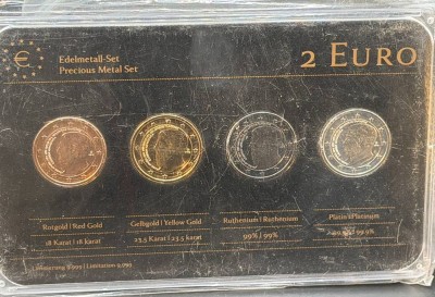Auktion 373<br>2 Euro Prestige  Münzsatz, 4x 2 Euro 