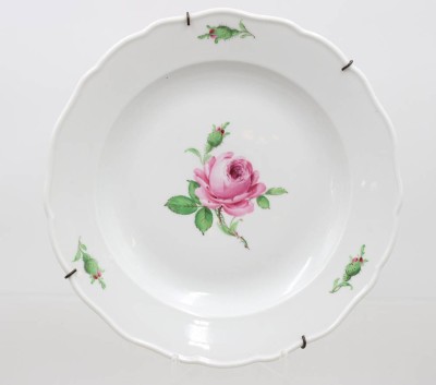 Auktion 373<br>Speiseteller Meissen ,,Rote Rose ''  [1]