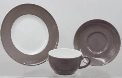 Auktion 373<br>Gedeck Dibbern ,, solid Color ''  3 teilig Mausgrau  . [1]