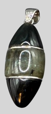 Auktion 373<br>geschichteter Steinanhänger mit Silber-925- Montur, L-ca. 4 cm [1]