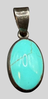 Auktion 373<br>kl. Silberanhänger-925- mit  Türkis, H-2,5 cm, 3,34 gr [1]
