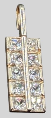 Auktion 373<br>Silber-Anhänger mit klaren Steinen, H-3,3 cm, 3,83 gr. [1]