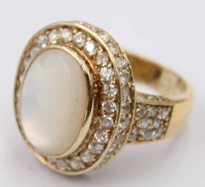 Auktion 373<br>Ring mit Perlmutt, 925er Silber, RW 59, 11,2 Gramm, vergoldet [1]