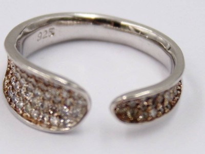Auktion 373<br>offener Ring mit weißen Steinen, 925er Silber, RW 52, 3,0 Gramm [1]