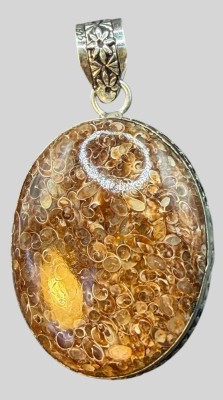 Auktion 373<br>gr. Silber-Anhänger-925- mit braunen Stein, H-5,5 cm mit Öse, B-3 cm [1]