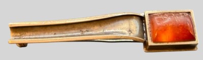 Auktion 373<br>alte Silberbrosche-835- mit Bernstein, B-6 cm, 7,88 gr [1]