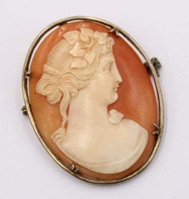 Auktion 373<br>viktorianische Kamee mit 800 Silberfassung ,  [1]