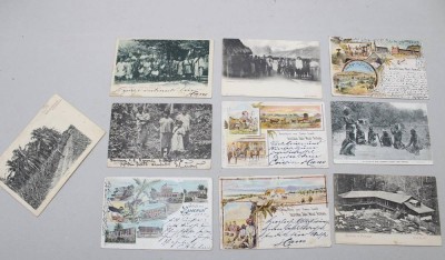 Auktion 373<br>eine Konvolut von 10 historischen Ansichtskarten wohl Kolonialgeschichte . [1]