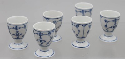 Auktion 373<br>6x Eierbecher Musselmalet ungemarkt  [1]