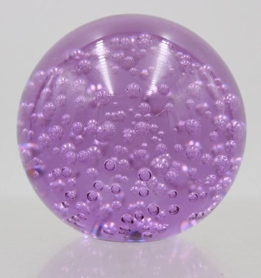 Auktion 373<br>Ein Glas- Paperwaight Lila mit Luftblasen ! [1]