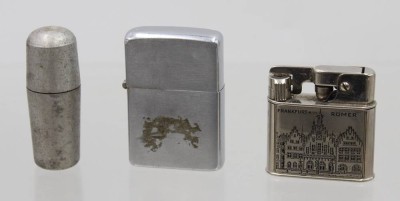 Auktion 373<br>3 div. teilweise ältere Feuerzeuge , Zippo , Tausendzünder .. [1]