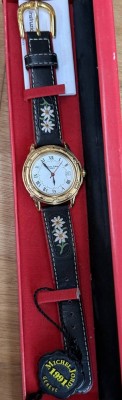Auktion 373<br>Michel JORDI Geneva 1991 Swiss Quartz Armbanduhr 37mm , Eta Werk, in orig. Schachtel, neuwertig, Werk nicht geprüft [1]