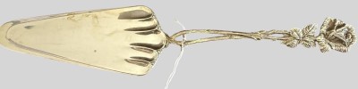 Auktion 373<br>Tortenheber, Silber-800-, Rosenmuster, 43 gr., L-23 cm [1]