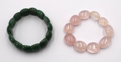 Auktion 373<br>2x div. Zug-Armbänder, Rosenquarz u. Aventurin [1]