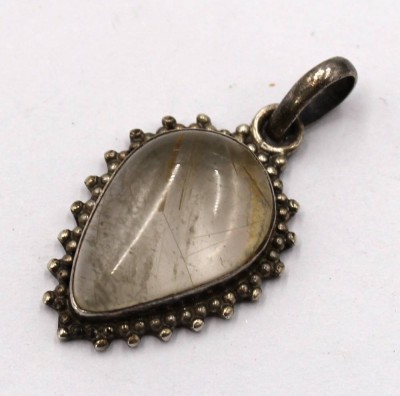 Auktion 373<br>Anhänger, Rutilquarz, 825er Silber-Fassung, ca. L-3,4cm [1]