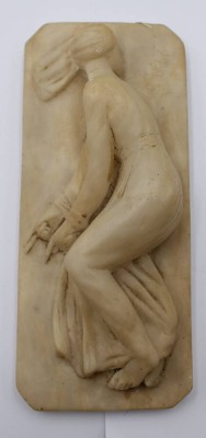 Auktion 373<br>Alabaster-Skulptur der Heiligen Cäcilia, Nachbildung nach Stefano Maderno, ca. 21 x 9cm [1]