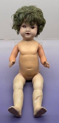 Auktion 373<br>grosse Sonneberg Massepuppe, Augen verklemmt, H-56 cm [1]