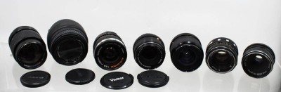 Auktion 373<br>7x Vintage-Objektiven verschiedener Marken, darunter Sigma, Pentax und Vivita, Funktionen nicht geprüft [1]