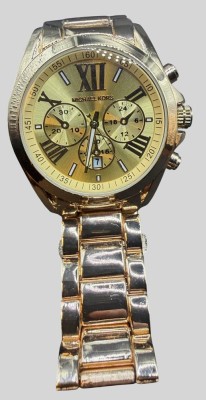 Auktion 374<br>Michael Kors Bradshaw Watch für Damen, 43mm Quarz-Chronographenwerk mit Edelstahlarmband, Mod. MK-3111, neuwertig, Werk läuft, goldfarben, bitte beachten sie die beiden Fotoserien, 1x bei Tageslicht, 1x bei Kunstlicht, so unterschiedlich können die Fotos ausfallen! [1]