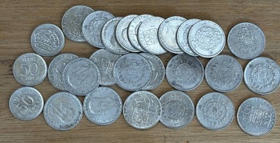 Auktion 374<br>27x Silbermünzen,davon  24x 1 Krone, 3x 50 Öre, Schweden, hpts. 60-80 er Jahre, ca. 182 gr. [1]